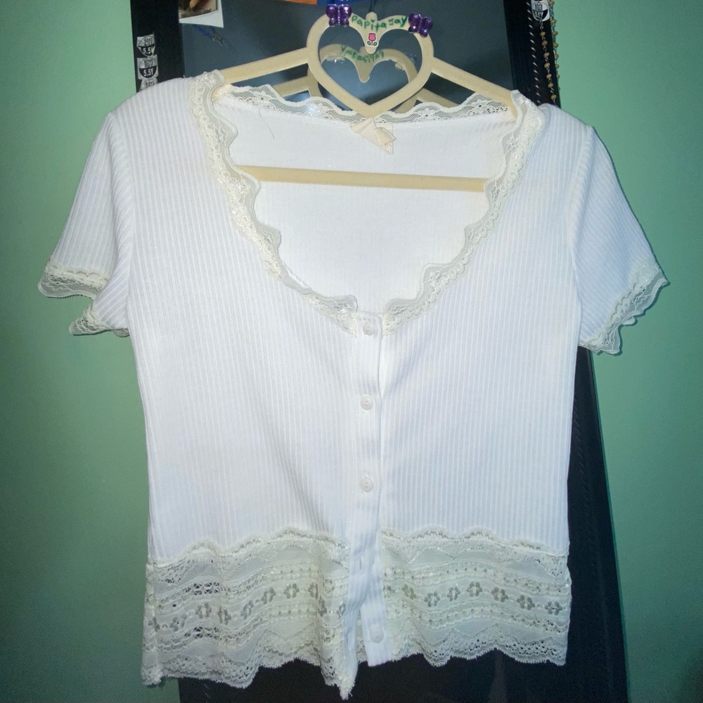 White Lace top (M)